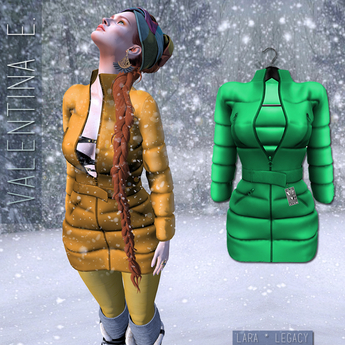 Second Life Marketplace - Valentina E. Snow Bunny Puffer Dress Jade